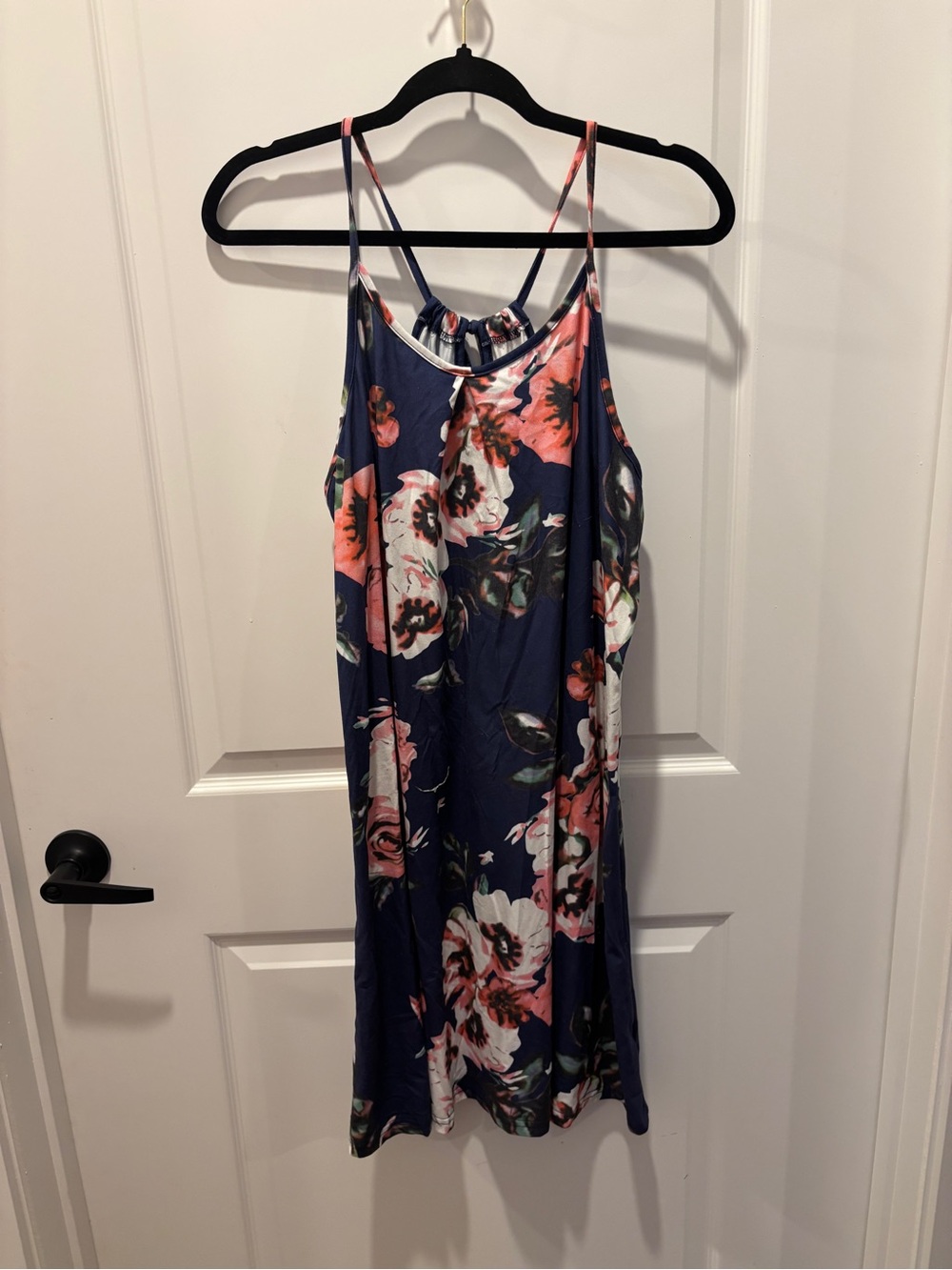 Navy Floral Spaghetti Strap Sundress